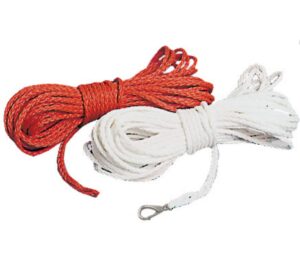 Plovoucí lano bílé pro záchranná kola 30m, Ø 8mm včetně nerezové karabiny - Obrázek 1