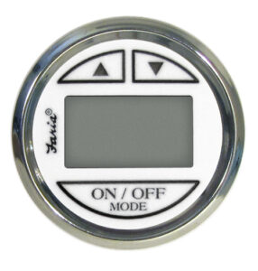 FARIA hloubkoměr se sondou na zrcadlo - bílý číselník v nerezovém rámu