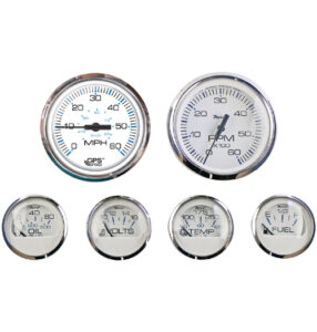 FARIA sada GPS přístrojů - bílý číselník v niro rámu