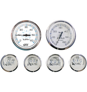 FARIA sada GPS přístrojů - bílý číselník v niro rámu - Obrázek 1