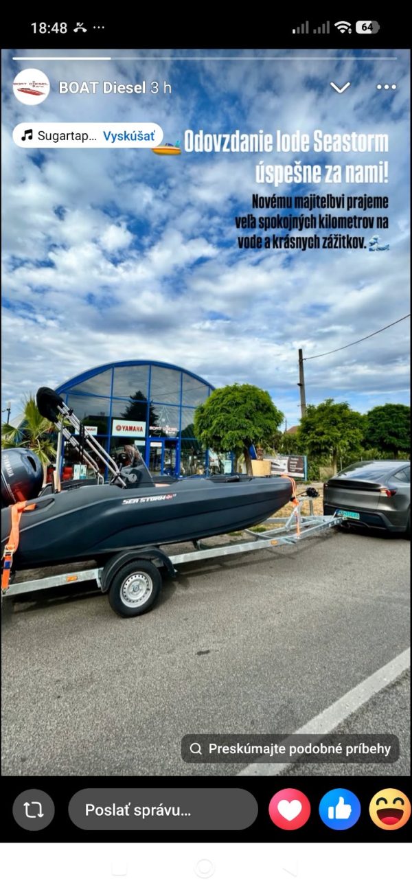 SEASTORM 17 HDPE Extra odolný plastový čln tmavosivý - 518 cm