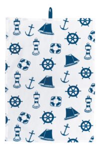 Lodní kuchyňská utěrka s námořním motivem