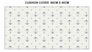 SEA-CLUB Bavlněný povlak na polštář bílý s motivem kotvy - 80 x 40 cm - Obrázek 4