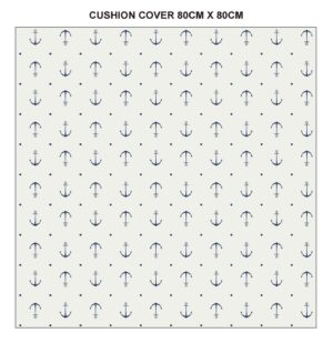 SEA-CLUB Bavlněný povlak na polštář bílý s motivem kotvy - 80 x 80 cm - Obrázek 3