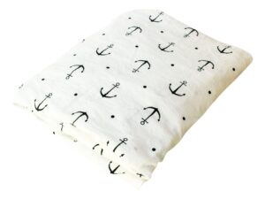 SEA-CLUB Bavlněná plachta na postel s motývem kotvy - 90 x 200 cm - Obrázek 3