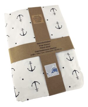SEA-CLUB Bavlněná plachta na postel s motývem kotvy - 90 x 200 cm - Obrázek 4