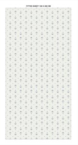 SEA-CLUB Bavlněná plachta na postel s motývem kotvy - 100 x 200 cm