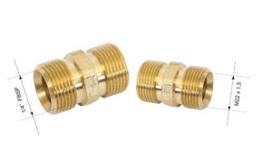 Mosazná spojka na hadice M22/1.5 - Obrázek 2