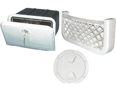 Inšpekční kryty, úložní boxy a přihrádky