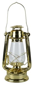 Bouřková petrolejová lampa – mosazný vzhled