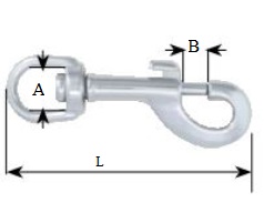 AQUINOX nerezová karabina
