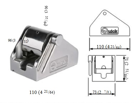 QUICK řetězový stopper nerezový pro 8 mm řetěz
