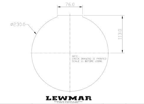 Technický detail Lewmar okna